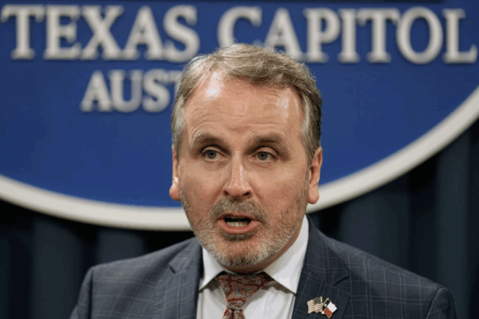 Texas State Sen. Bryan Hughes, R-Mineola, speaks during a news conference at the Texas Capitol in Austin, Texas, June 7, 2023. (AP Photo/Eric Gay, file)